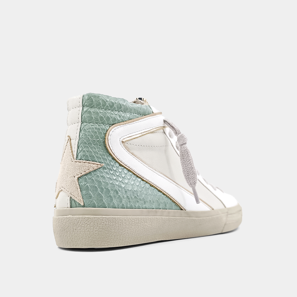 Rooney Mint Snake Sneaker