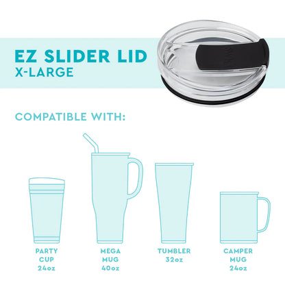 Black EZ Slider Lid X-Large (4”)