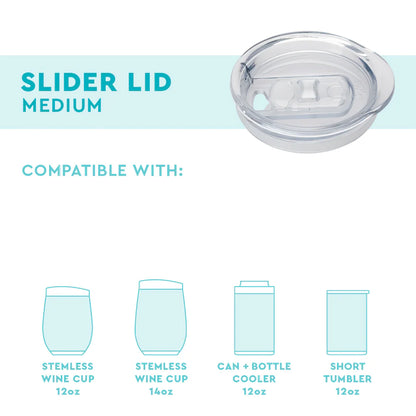 Clear EZ Slider Lid Medium (3")