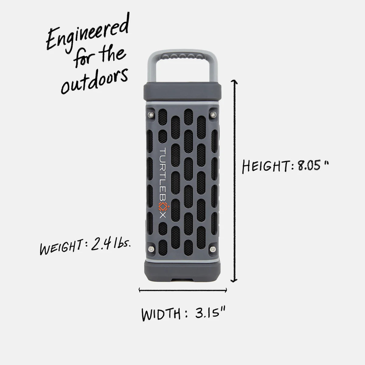 Turtlebox Ranger Waterproof Gray Speaker