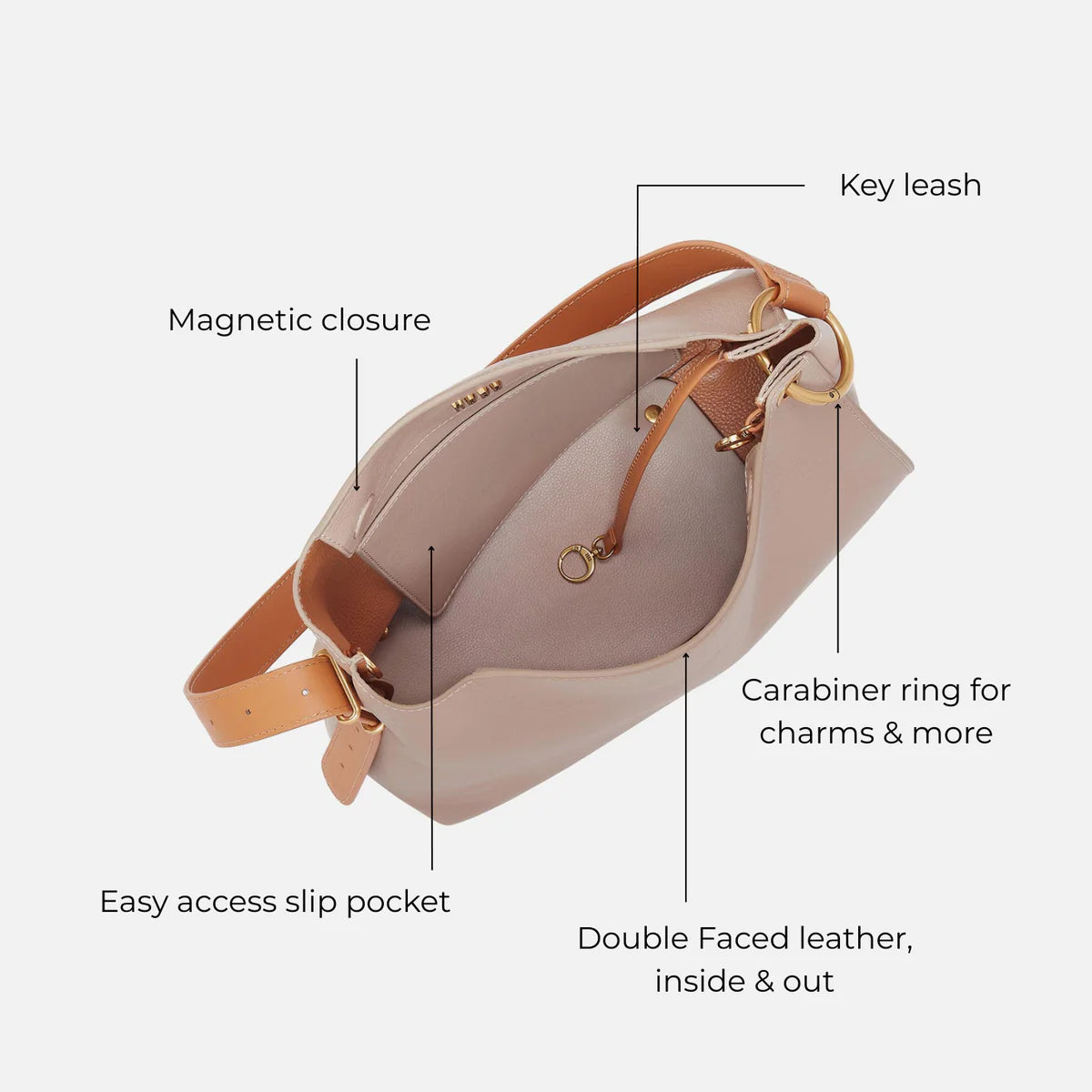 Rayna Warm Adobe Shoulder Handbag