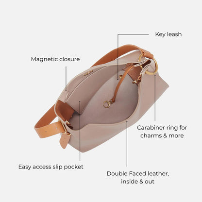 Rayna Warm Adobe Shoulder Handbag