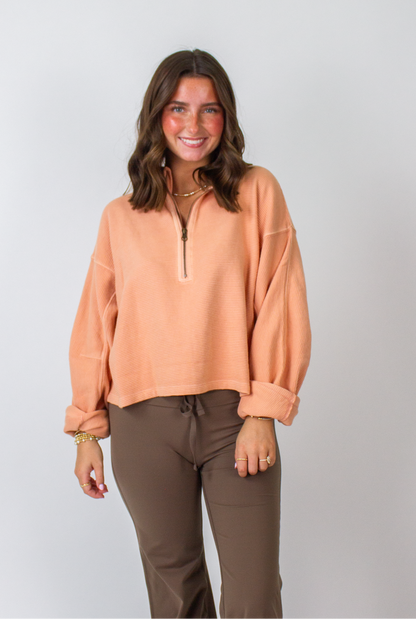 Celeste Coral Pink Quarter Zip