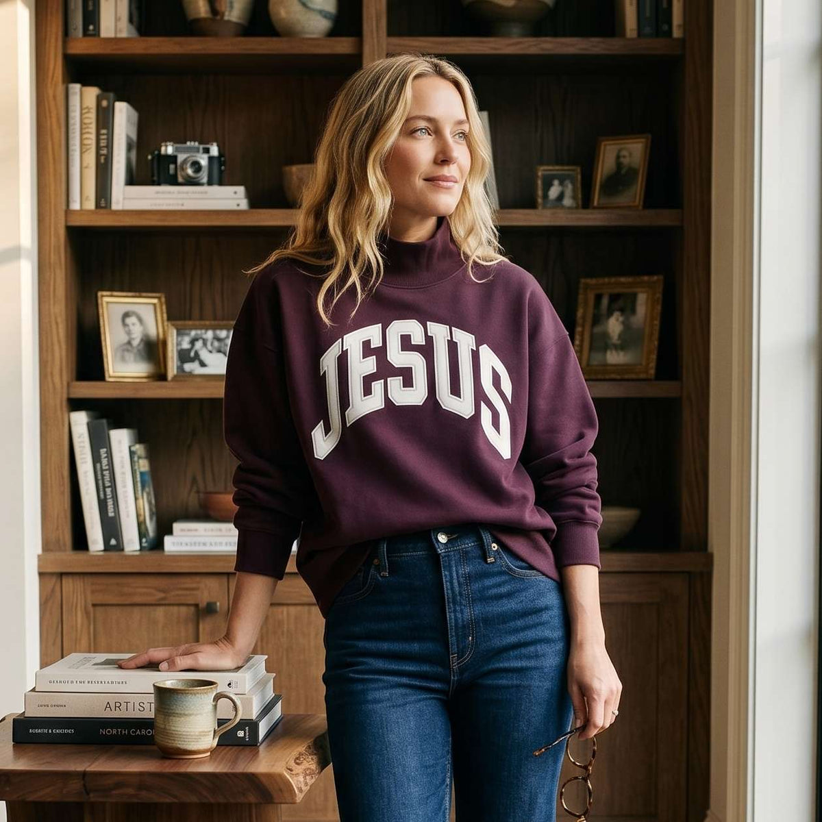 Jesus Applique Lingo Fleece