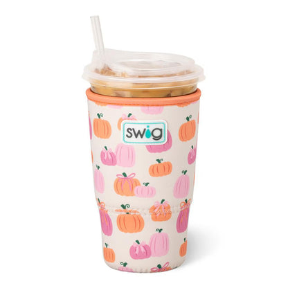 Pumpkins and Bows Iced Cup Coolie (Medium - 22-28oz)