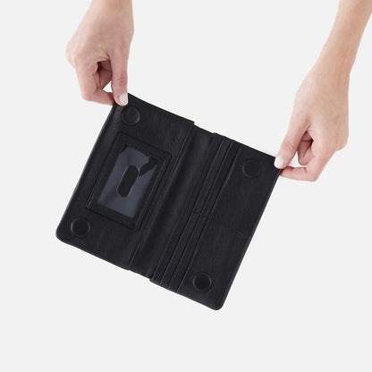 Lumen Continental Black Wallet
