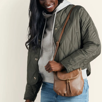 Fern Zip-Flap Timber Brown Crossbody