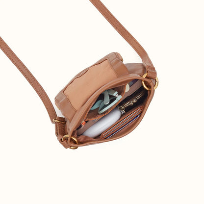 Fern Zip-Flap Timber Brown Crossbody