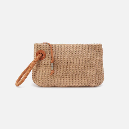 Daisy Daze Meadow Woven Straw Large Wristlet