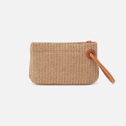 Daisy Daze Meadow Woven Straw Large Wristlet
