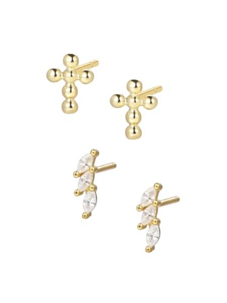 Wing & Prayer Stud Earrings Set