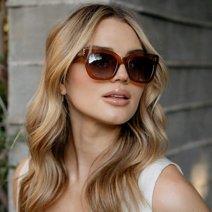 Stormi Crystal Chestnut Brown / Brown Lens Polarized Sunglasses