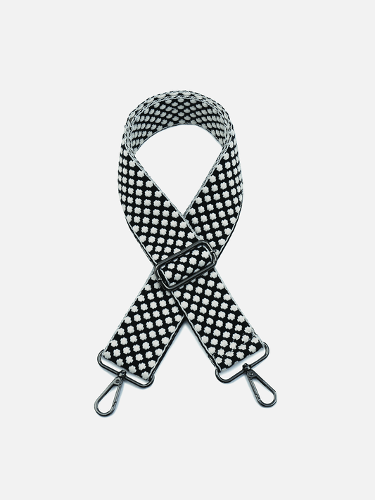 Dotted Black Guitar Strap