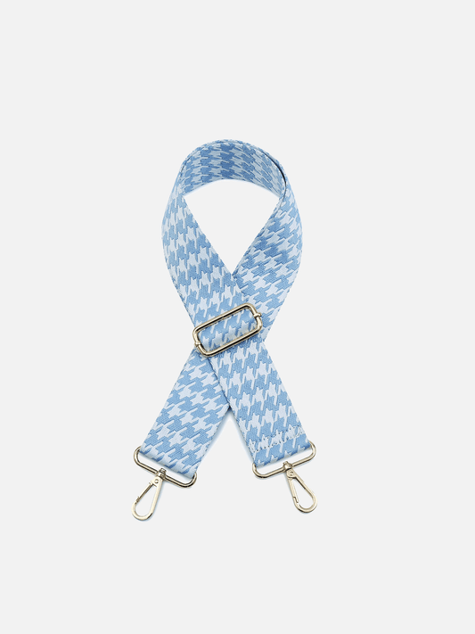 Houndstooth Blue Guitar Strap