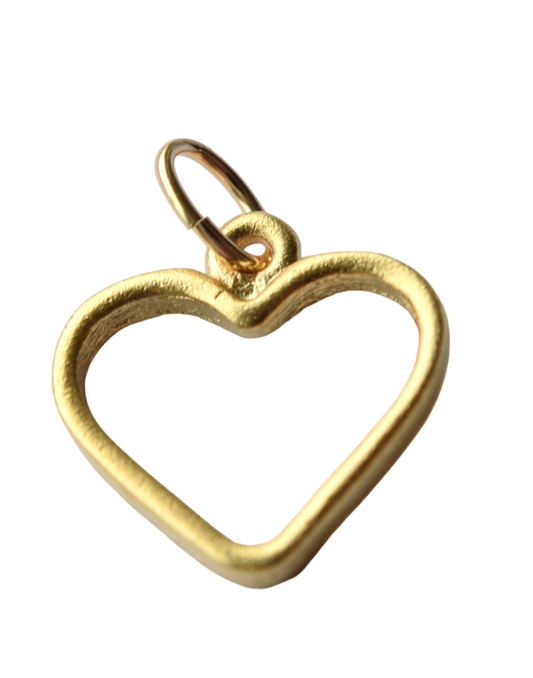 Gold Open Heart Charm