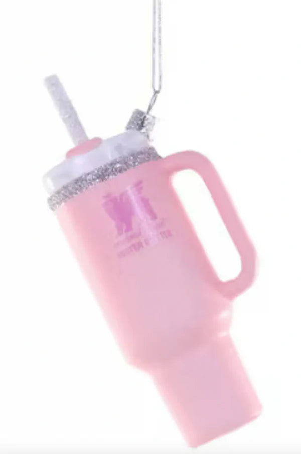 Beverage Tumbler Pink Ornament