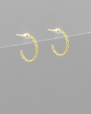 Life's Twist  Gold Hoops Earrings