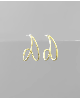 She's Going Places Hoops Earrings