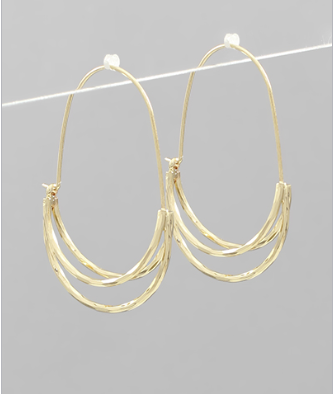 More To The Story Gold Hoops Earrings