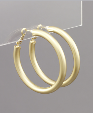 Large Tubular Hoop Earrings