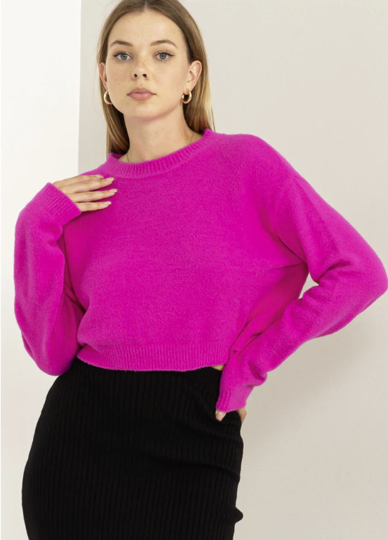 Venture Out Fuchsia Sweater