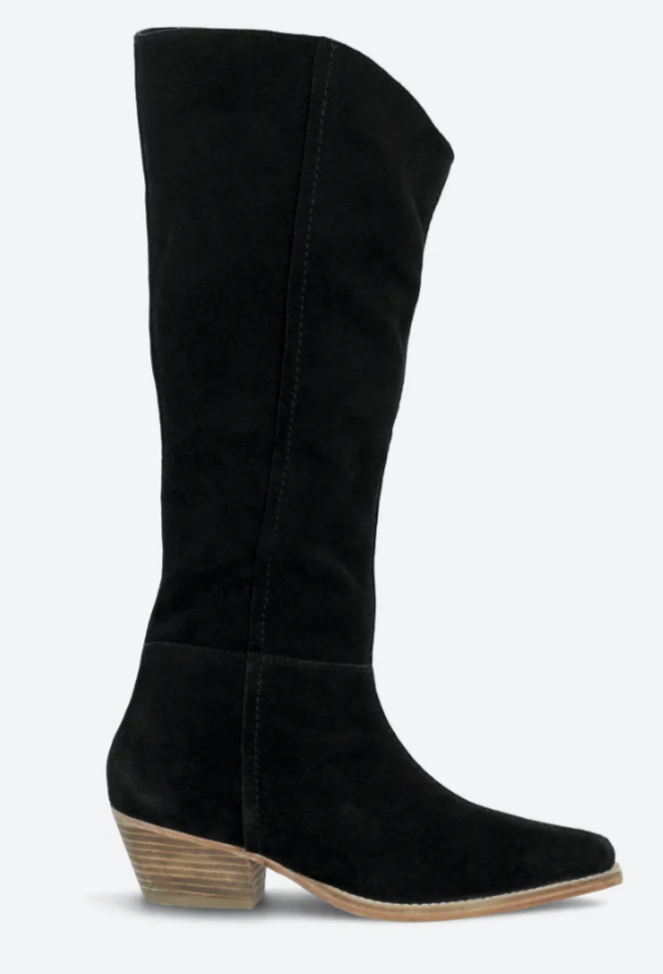 Sway Low Slouch Black Boots