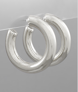 Milly Large Silver Hoops