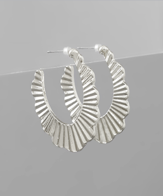 Flora Silver Hoops