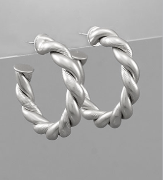 Selena Silver Hoops