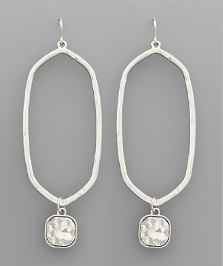 Diana Silver/Clear Earrings