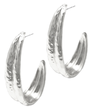 Polly Silver Hoops