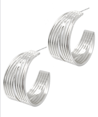 Harper Silver Hoops