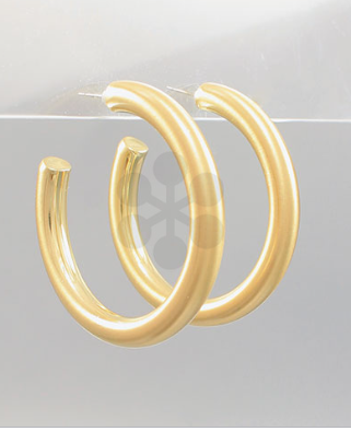 Thick Style Gold Hoops