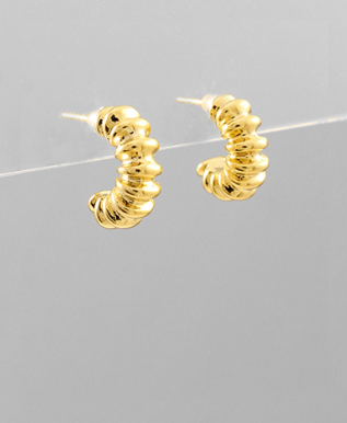 Feeling Calm Gold Hoops