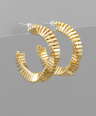 Unique Approach Gold Hoops