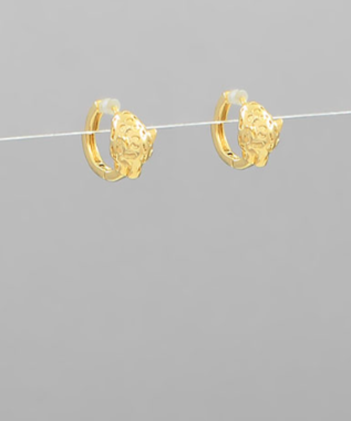 Fiercely Cute Gold Hoops