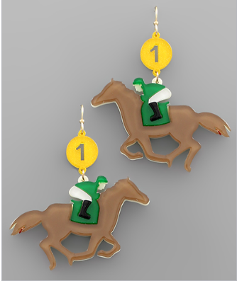 Derby Racehorse Earrings