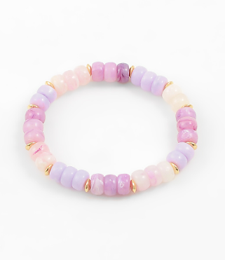 Stone Beads Lavender Bracelet