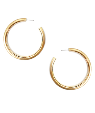 Timeless Loops Worn Gold Hoops