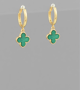 Lucky Leaf Green Earrings