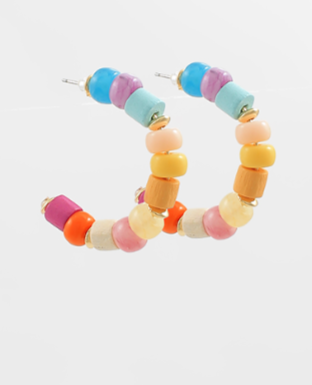 Bead Bliss Multicolor Hoops