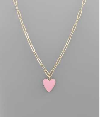 Heart's Whisper Pink Necklace