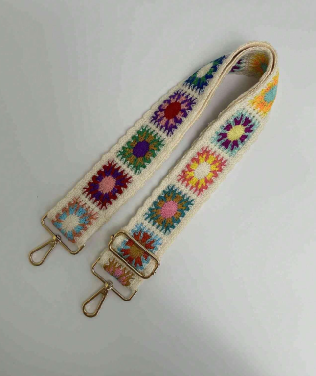 Take Me Away Floral Guitar Purse Strap