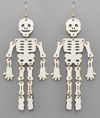 Skeleton Glitter Earrings