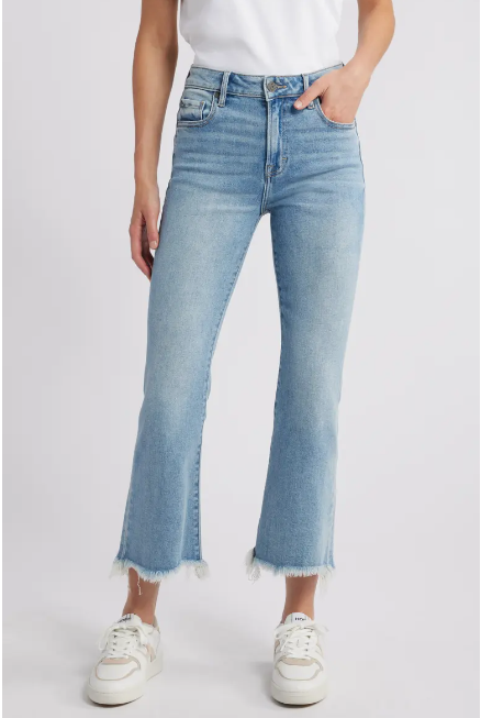 Happi Light Wash Cropped Flare Denim