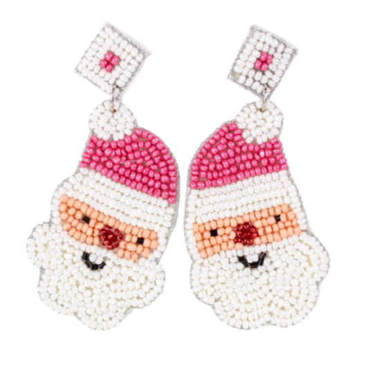 Santa Beaded Earrings