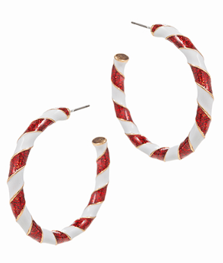 Twisted Christmas Earrings