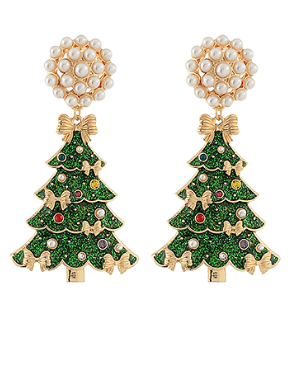 Mistletoe Magic Green Earrings