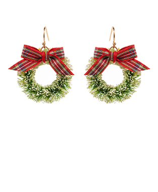 Christmas Wreath Earrings