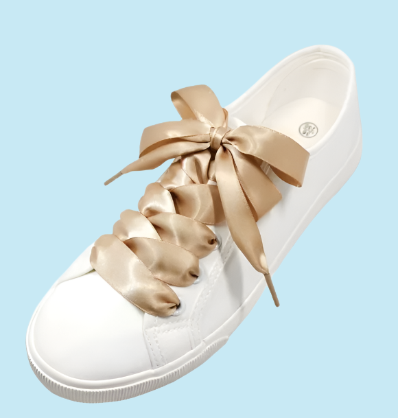 Tan Satin Shoelaces